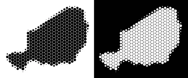 Noktalı yarım ton Nijer Haritası