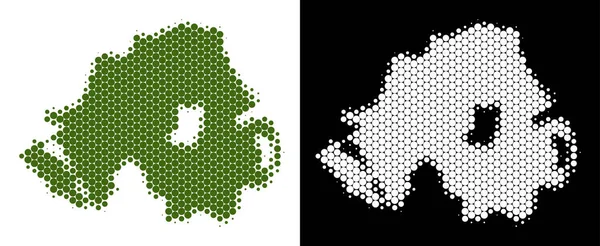 Nokta yarı ton Kuzey İrlanda Haritası