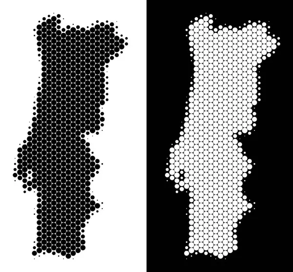 Nokta yarı ton Portekiz Haritası