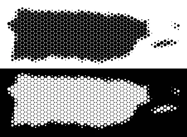 Nokta yarı ton Puerto Rico harita