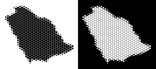 Nokta yarı ton Suudi Arabistan harita