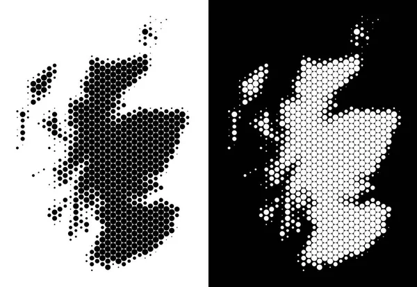 Noktalı yarım ton İskoçya Haritası