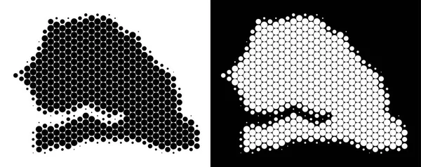 Nokta yarı ton Senegal Haritası