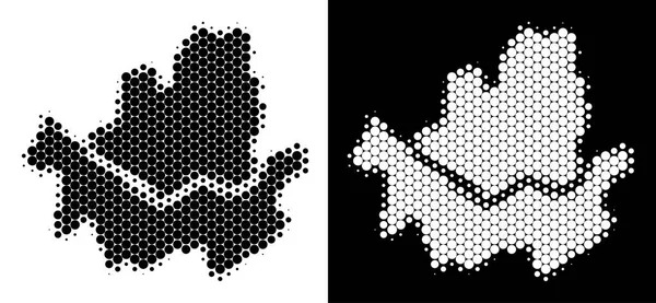 Nokta yarı ton Seoul şehir haritası