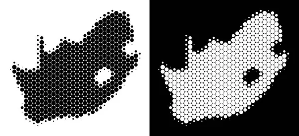 Noktalı yarım ton Güney Afrika Cumhuriyeti harita