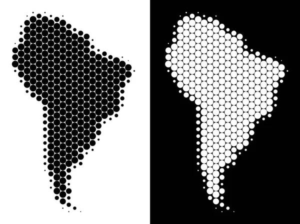 Noktalı yarım ton Güney Amerika harita