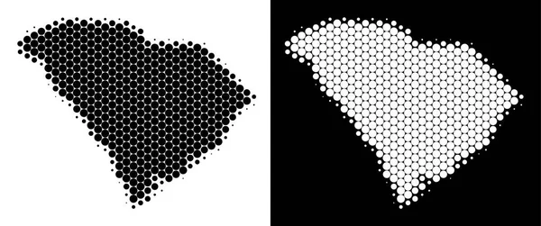 Nokta yarı ton Güney Carolina eyalet harita