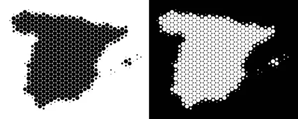 Nokta yarı ton İspanya harita