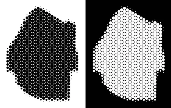 Noktalı yarım ton Svaziland Haritası