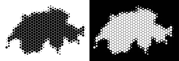 Noktalı yarım ton Swissland harita