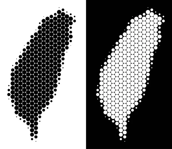 Nokta yarı ton Tayvan ada Haritası