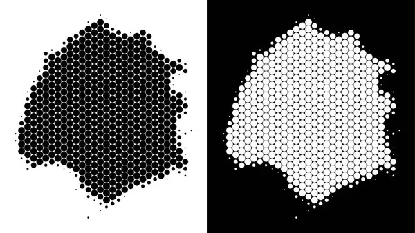 Nokta yarı ton Thassos Yunan Adası Haritası