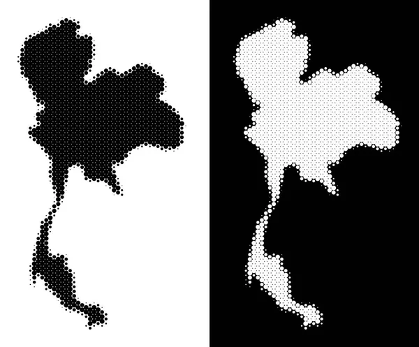 Nokta yarı ton Tayland Haritası