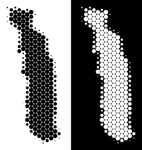 Nokta yarı ton Togo Haritası