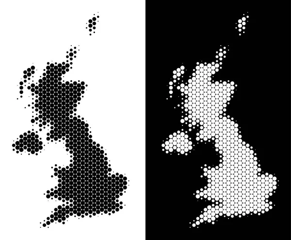 Nokta yarı ton İngiltere harita
