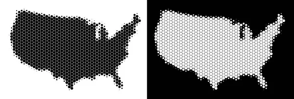 Noktalı yarım ton ABD harita