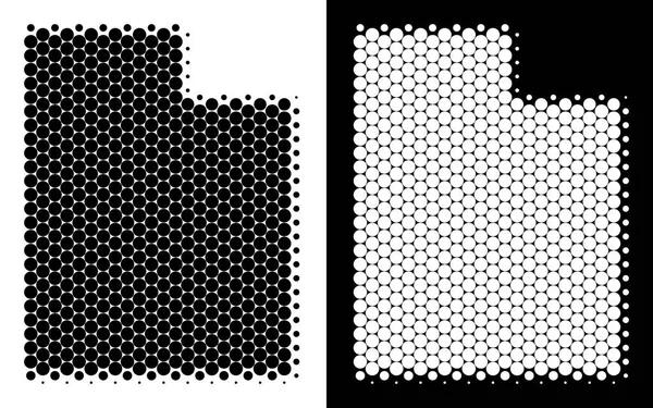 Noktalı yarım ton Utah State harita