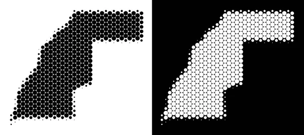 Nokta yarı ton Batı Sahra harita