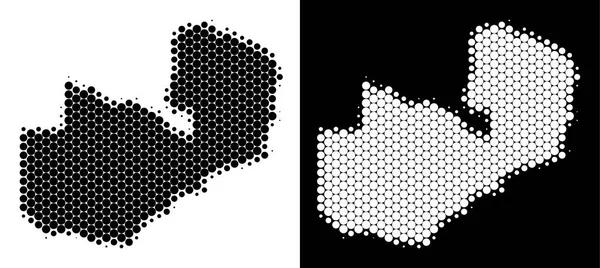 Nokta yarı ton Zambiya Haritası