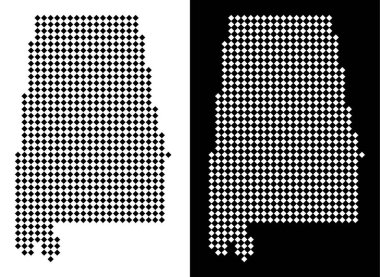 Piksel Alabama Eyalet harita