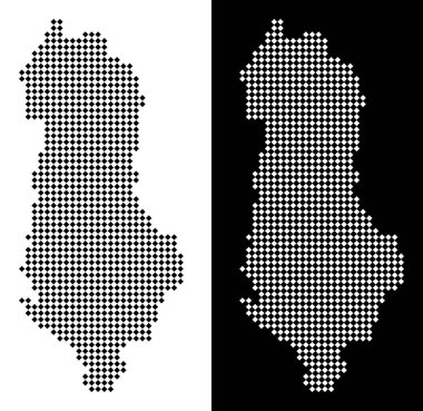 Noktalı Arnavutluk Haritası