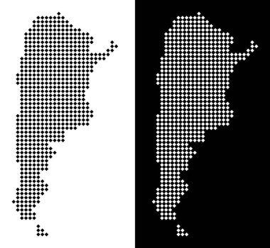 Noktalı Arjantin harita