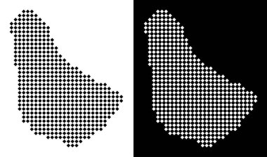 Noktalı Barbados Haritası