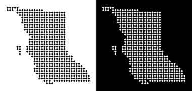 Noktalı British Columbia eyaletinde harita