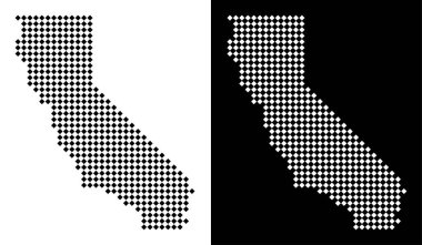 Noktalı California harita