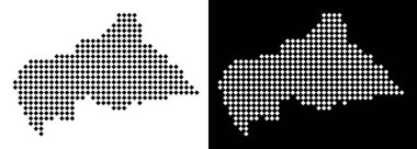 Noktalı Orta Afrika Cumhuriyeti harita