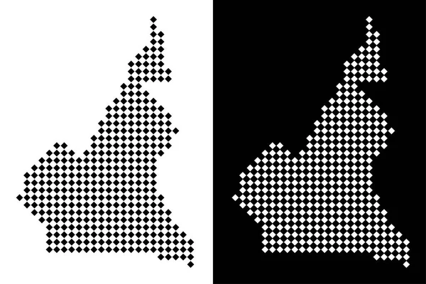 Piksel Afrika Kamerun Haritası