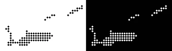 Pixel-Karte der Kaimaninseln — Stockvektor