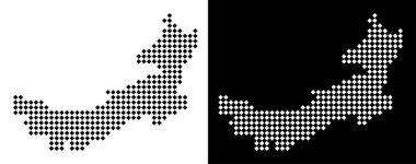 Noktalı Çin İç Moğolistan Haritası