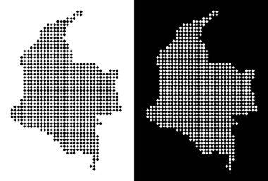 Piksel Kolombiya Haritası