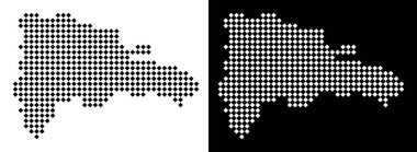 Piksel Dominik Cumhuriyeti haritası