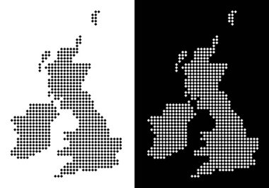 Büyük Britanya ve İrlanda harita nokta