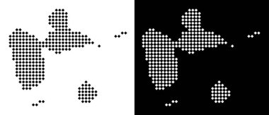 Noktalı Guadeloupe harita