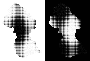 Noktalı Guyana Haritası