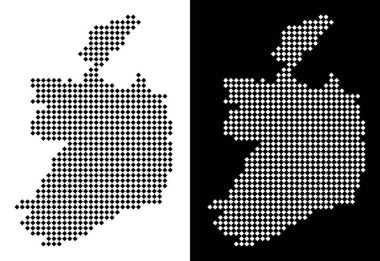 Noktalı İrlanda Cumhuriyeti harita