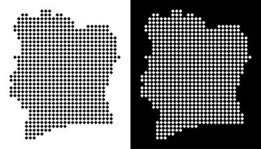 Noktalı Fildişi Sahili haritası