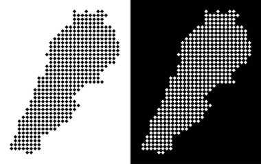 Noktalı Lübnan harita