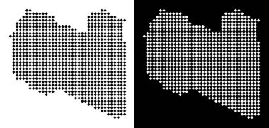 Noktalı Libya Haritası