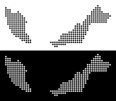 Noktalı Malezya Haritası