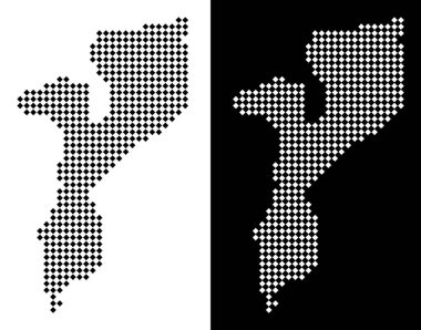 Noktalı Mozambik Haritası