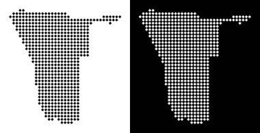 Piksel Namibya Haritası