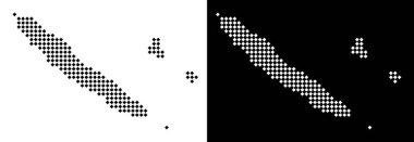 Piksel Yeni Kaledonya Adaları Haritası