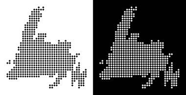 Piksel Newfoundland Adası Haritası