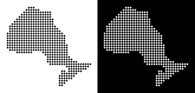 Noktalı Ontario eyaleti harita