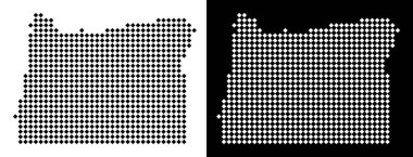 Noktalı Oregon State harita