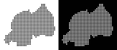 Noktalı Ruanda Haritası